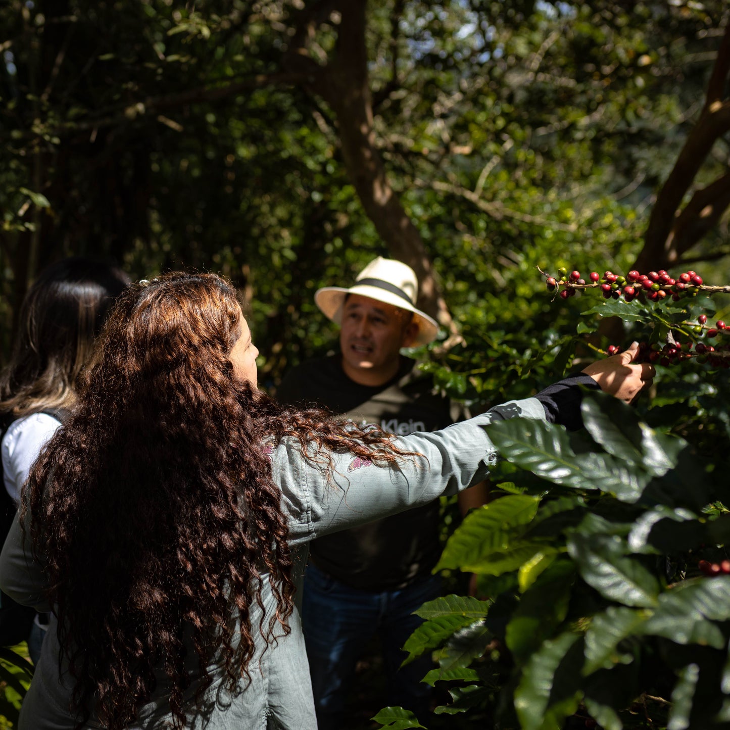Yuliana Hernandez, producer and grower of our Geisha coffee, with the Spirit Animal Coffee team.