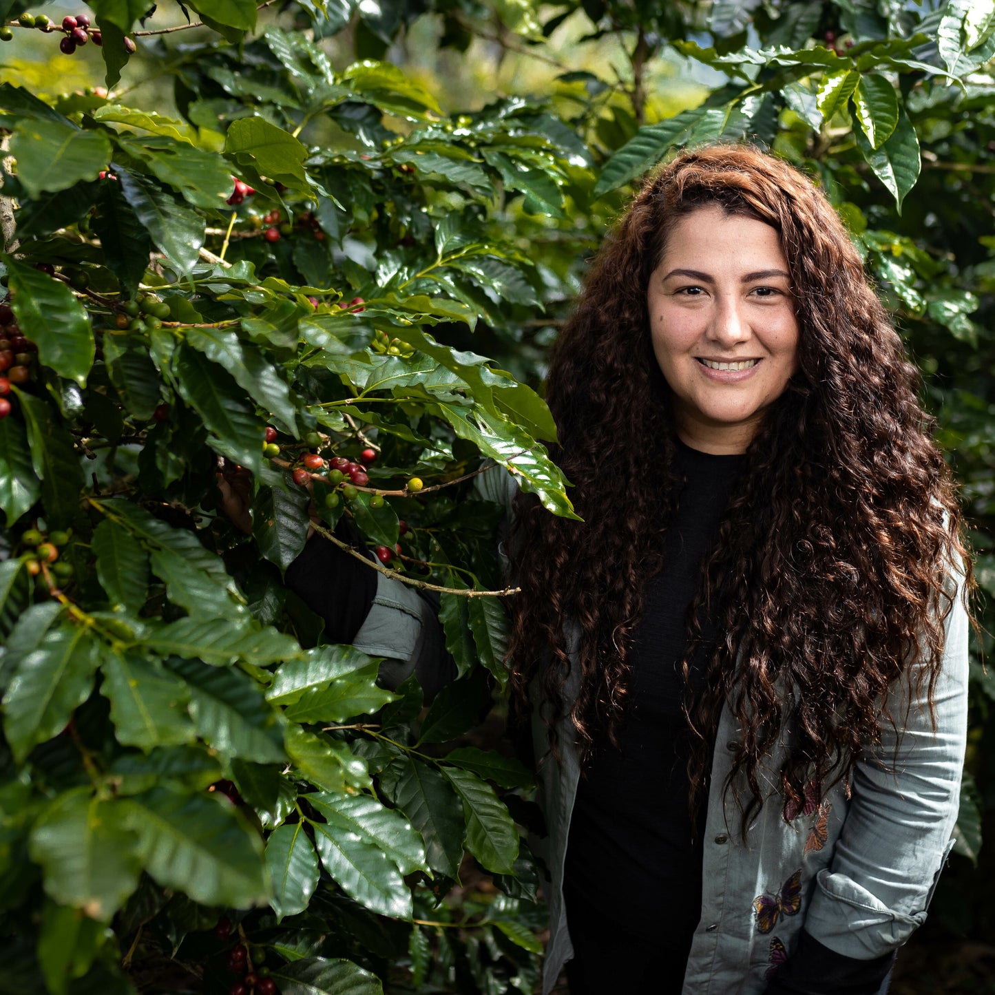 Yuliana Hernandez, the producer and grower of our espresso blend coffee