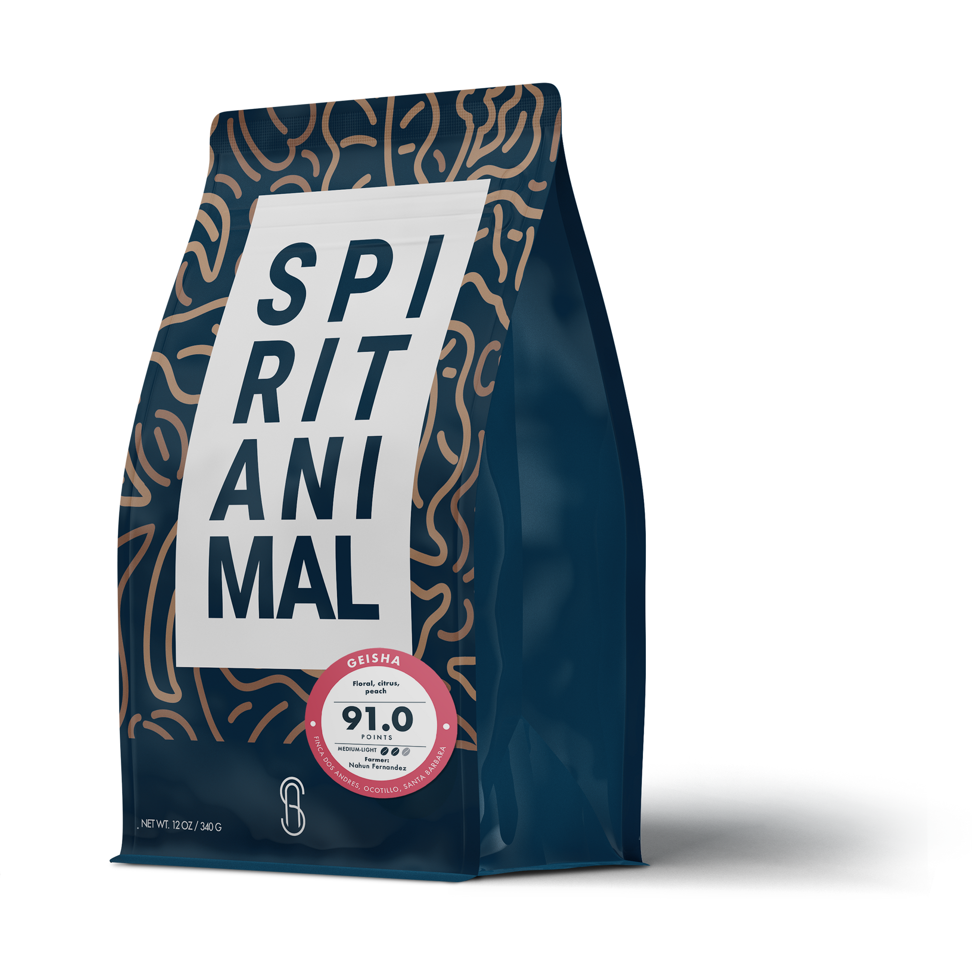 Bag of Honduran geisha coffee beans from Spirit Animal Coffee