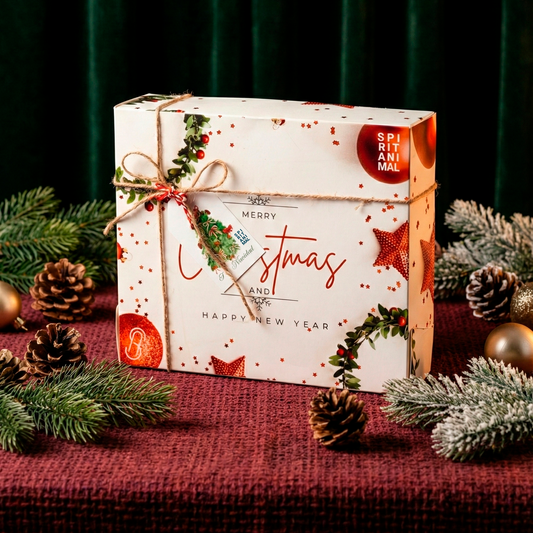 Holiday Gift Box: Espresso Blend Coffee + Geisha Sample Bag + Bourbon Drip Bag + Grinder