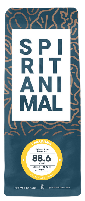 50g sample bag of Parainema Spirit Animal Coffee
